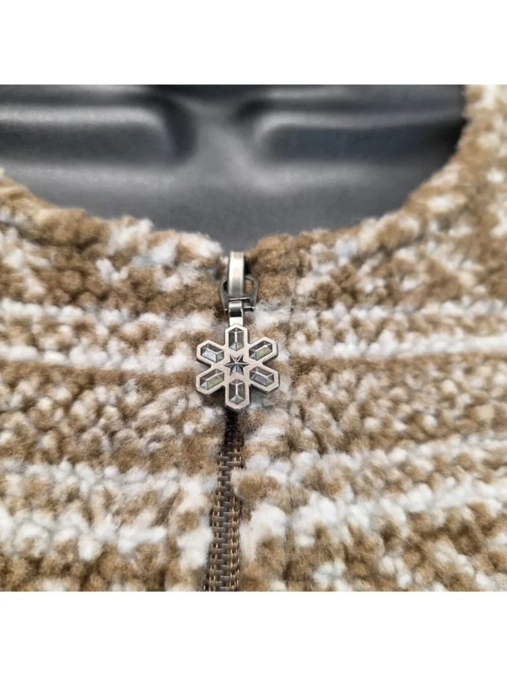 Christopher & Bank Fair Isle Fuzzy Fleece Teddy Zip Up Vest Sze XL Nordic Layers